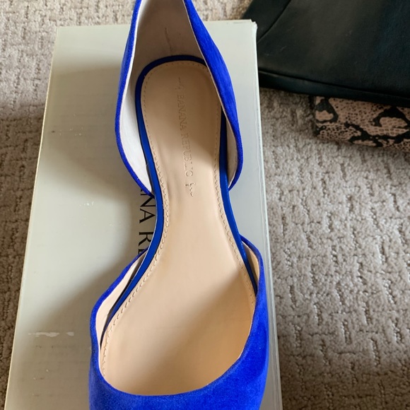 Banana republic Alani flats. Blue suede 8.5 - Picture 5 of 7